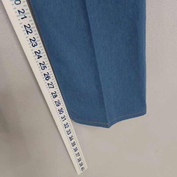 Vintage Wrangler Jeans Pants Mens 40x32 Flared Wide Leg Denim Blue Stretch USA - Picture 14 of 16